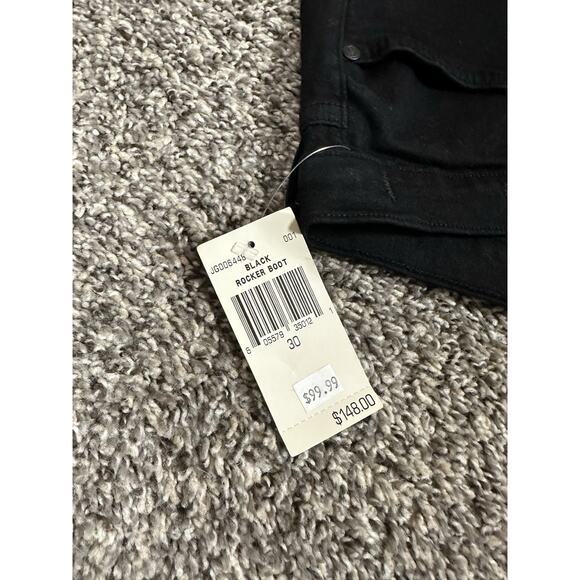 JUICY COUTURE WOMENS BLACK ROCKER BOOT JEANS Size 30 - Picture 2 of 8